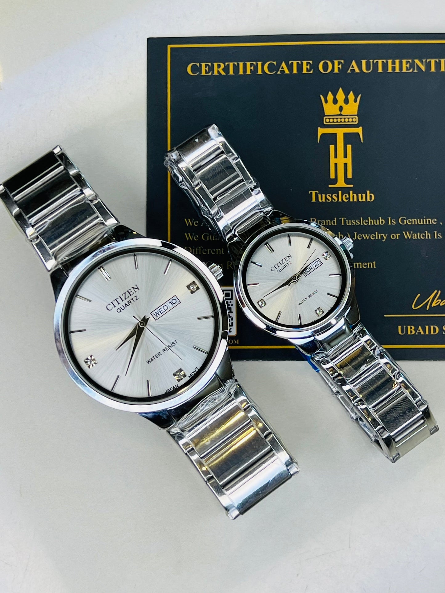 Silver White Axiom Couple Watch