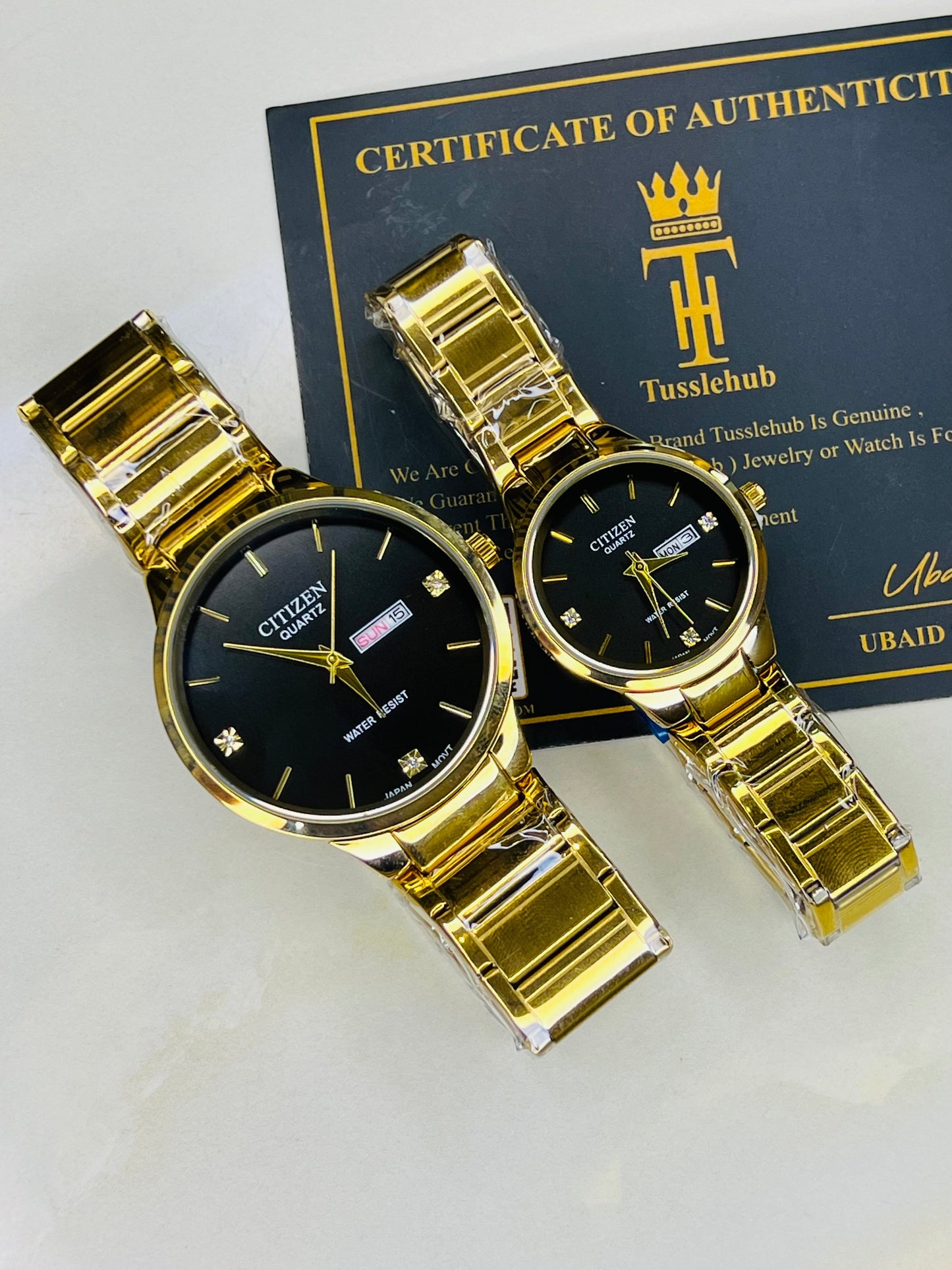 Gold Black Axiom Couple Watch