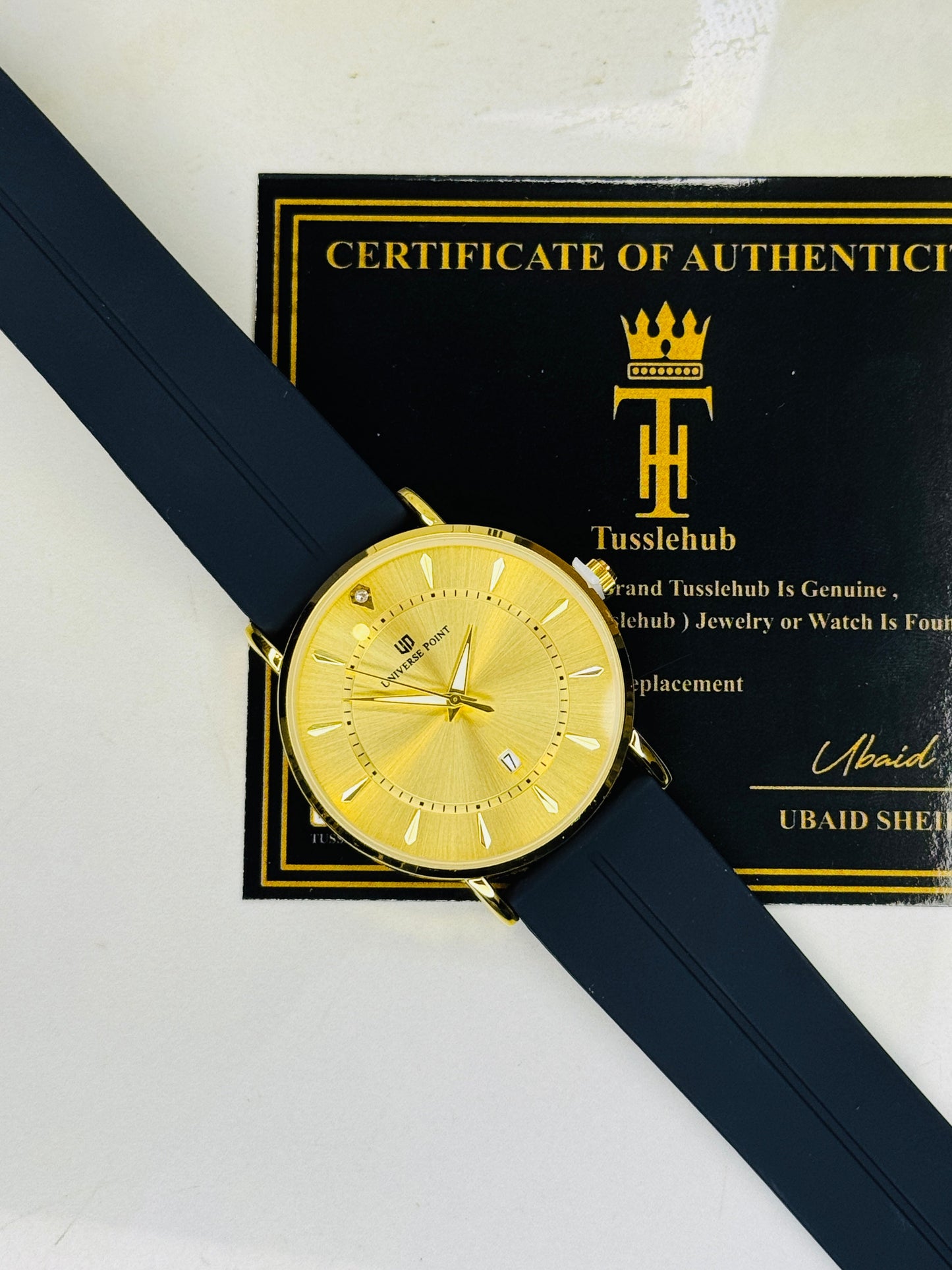 Black All Gold Slim Balloon Universe Point Watch