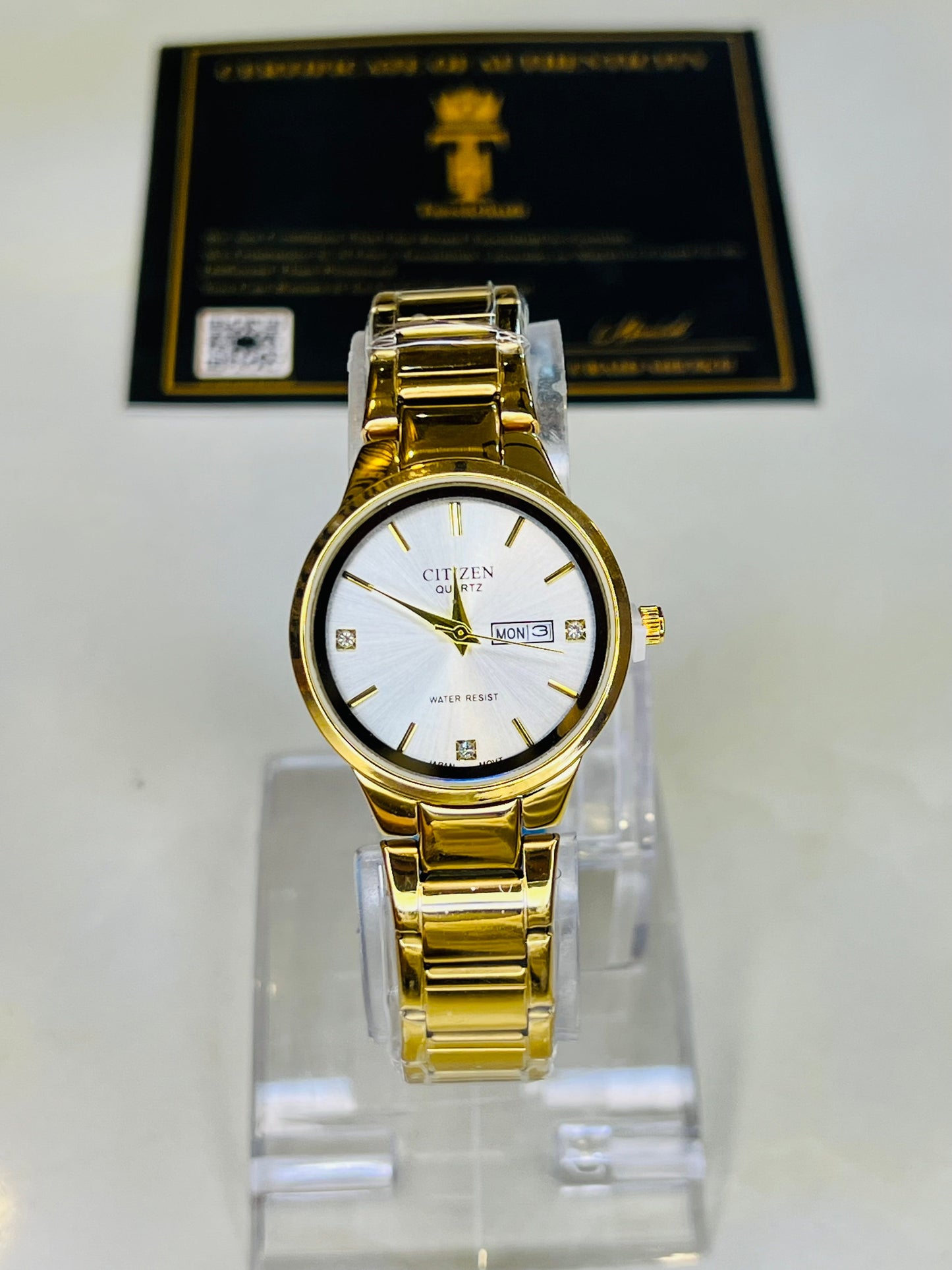 Gold White Axiom Couple Watch