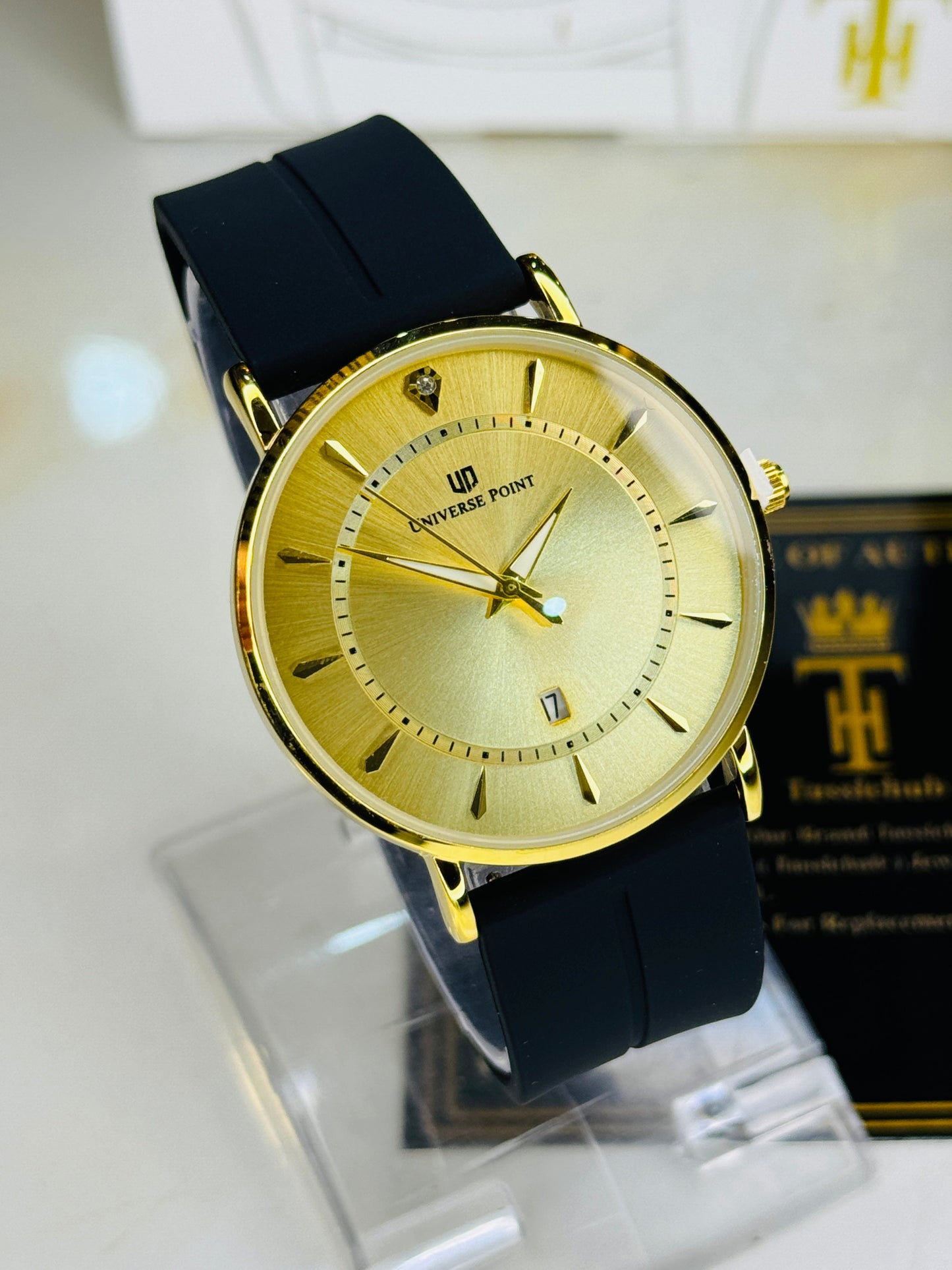 Black All Gold Slim Balloon Universe Point Watch