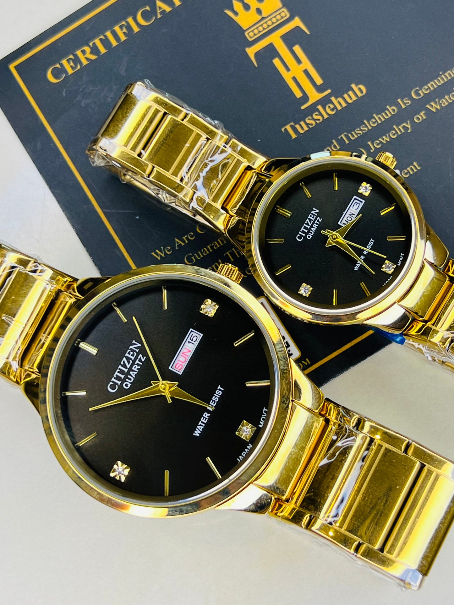 Gold Black Axiom Couple Watch