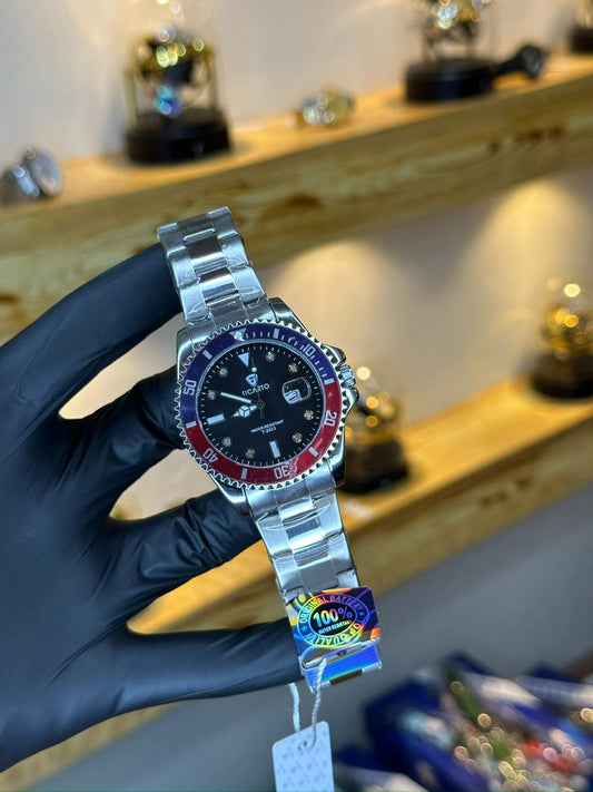 Ticarto T-2923 Luxury "Pepsi" Edition Men's Stainless Steel Watch