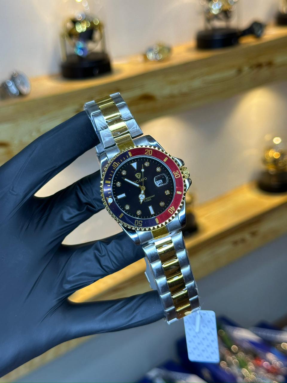 Ticarto T-2923 Luxury "Pepsi" Edition Men's Stainless Steel Watch