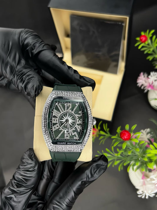 Luxury Diamond Bezel Watch β Premium Silicone Strap