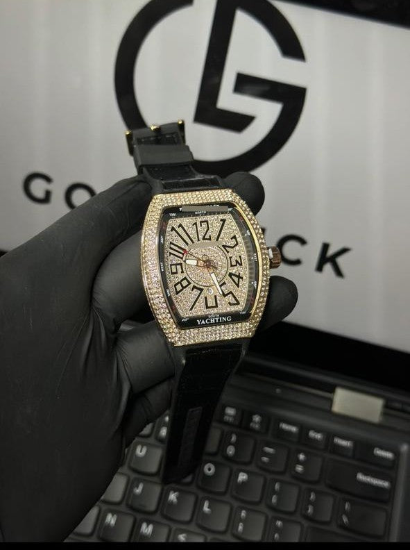 FM Elegance Series - Leather & Stone Watch