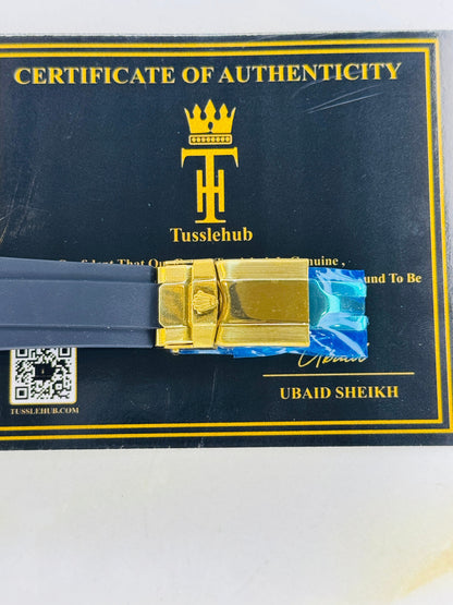 All Gold Dial Black Yatchmaster Watch