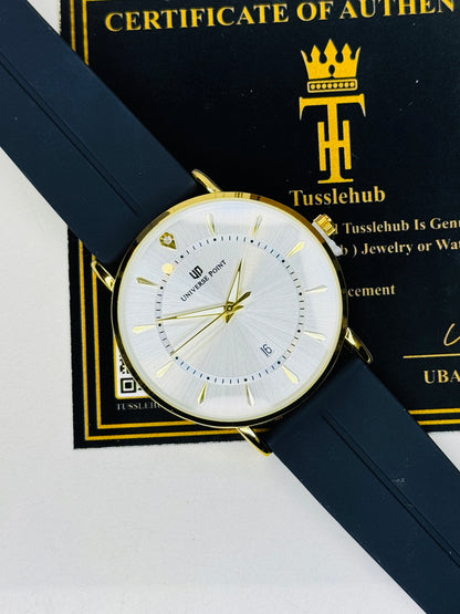 Black Gold White Slim Balloon Universe Point Watch