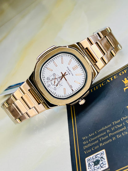 Rose gold White Martyn Nautilus Watch