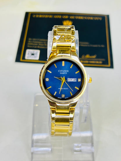 Gold Navy Axiom Couple Watch
