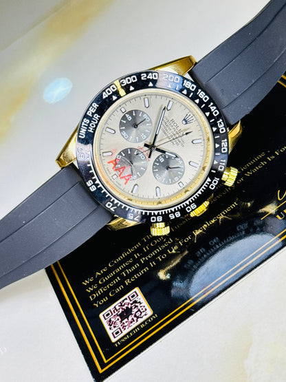 Gold Ash Dial Daytona Chronographs Dial Watch
