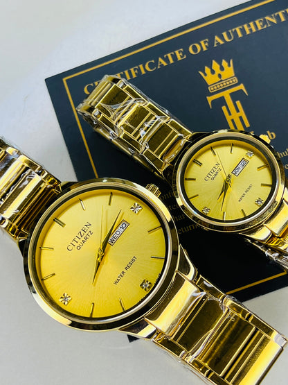 All Gold Axiom Couple Watch