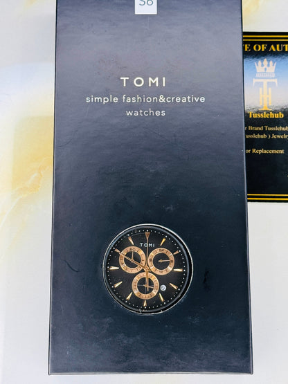 Tomi S6A Coffee Black Gift Set Watch