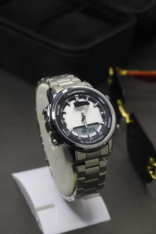 Stainless Steel Dual Time Watch