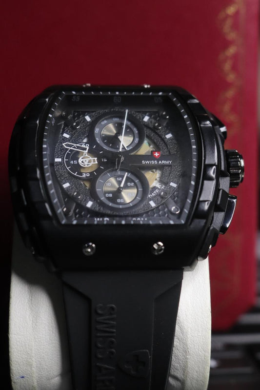Swiss Sport Chronograph Watch - "The Smooth Machine" - Working Chrono