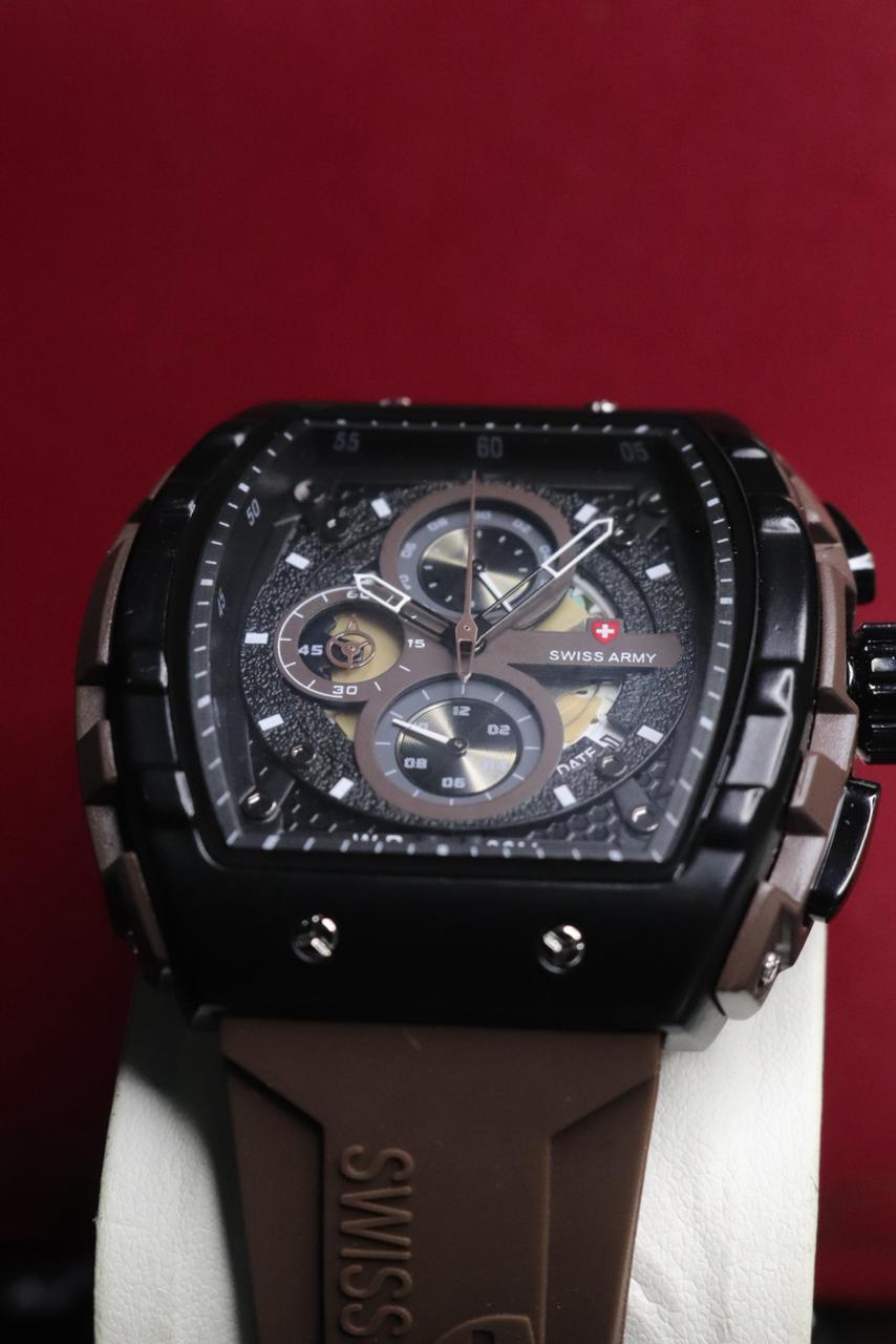 Swiss Sport Chronograph Watch - "The Smooth Machine" - Working Chrono