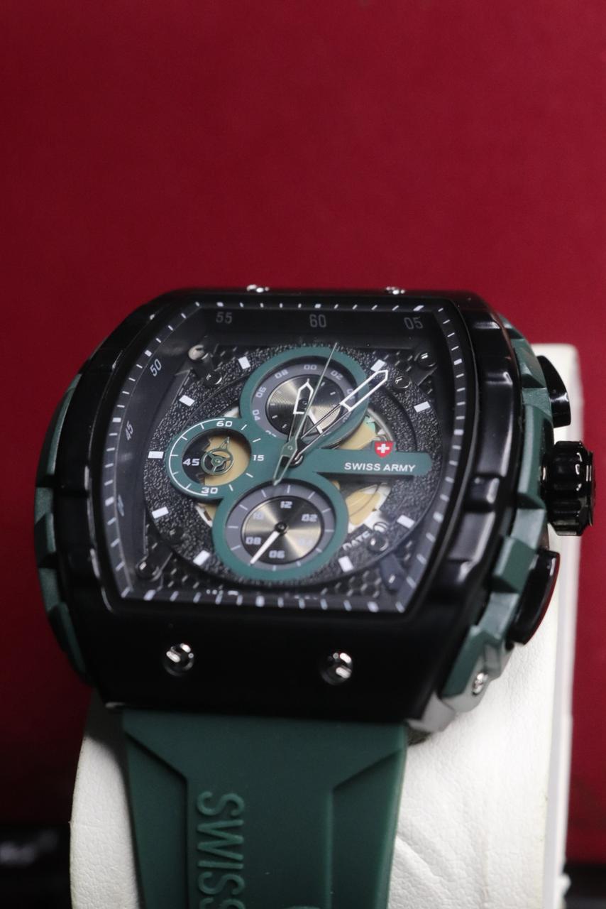 Swiss Sport Chronograph Watch - "The Smooth Machine" - Working Chrono