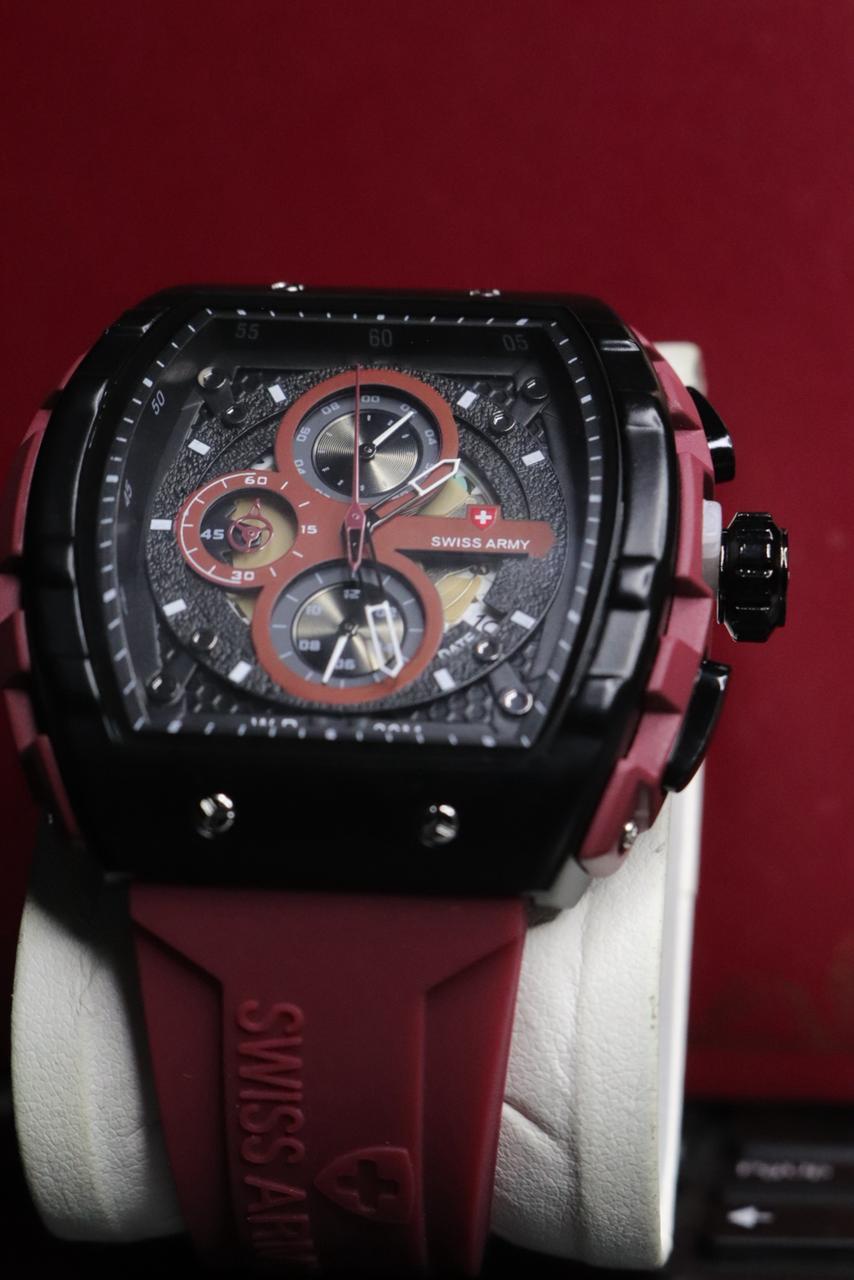 Swiss Sport Chronograph Watch - "The Smooth Machine" - Working Chrono