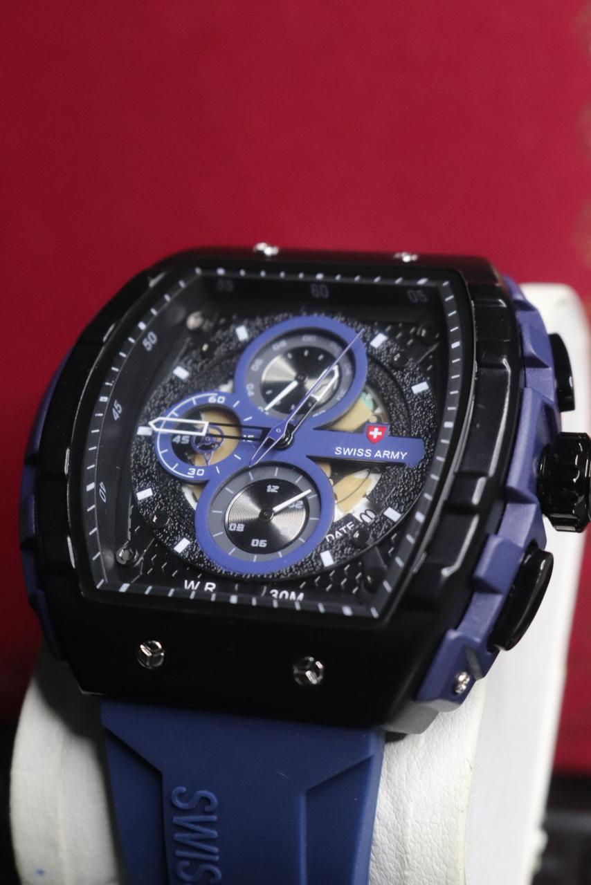 Swiss Sport Chronograph Watch - "The Smooth Machine" - Working Chrono