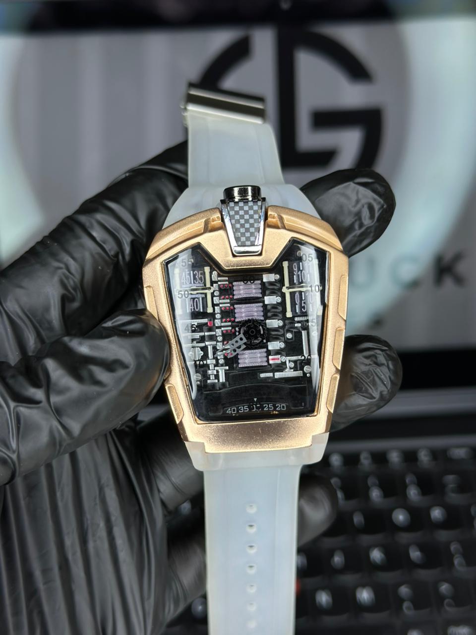 Futuristic Skeleton Dial Sports Watch – Bold Design, Ultimate Performance