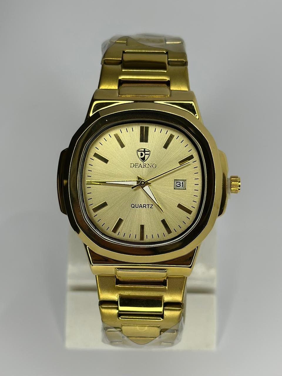 Luxury DEARNO Stainless Steel Quartz Watch – Men’s Premium Casual & Formal Wrist Watch