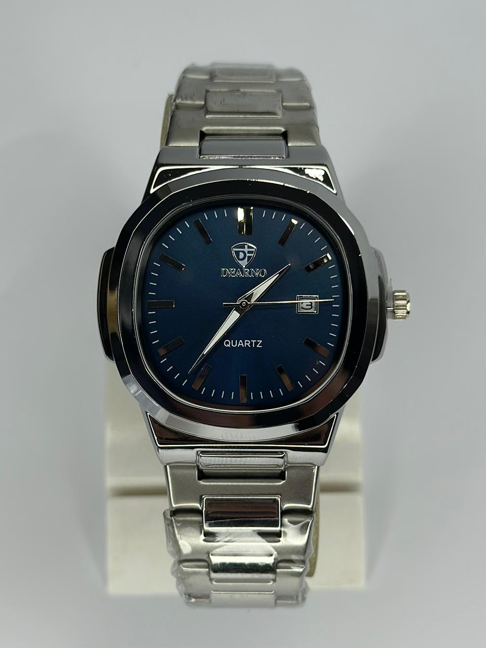 Luxury DEARNO Stainless Steel Quartz Watch – Men’s Premium Casual & Formal Wrist Watch
