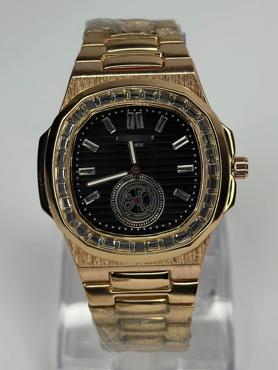 PP Style Crystal Bezel Fashion Wrist Watch