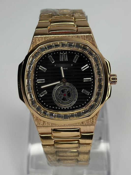 PP Style Crystal Bezel Fashion Wrist Watch