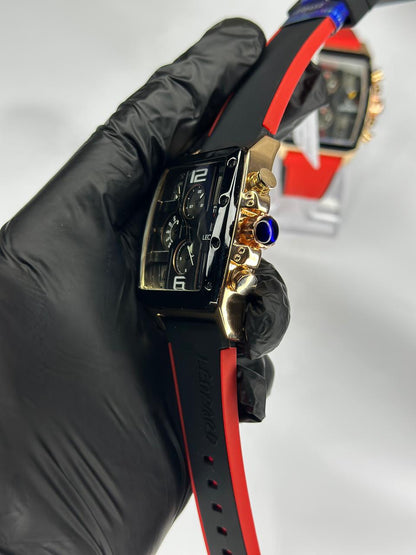 Leopard Luxury Chronograph Silicone Strap Watch