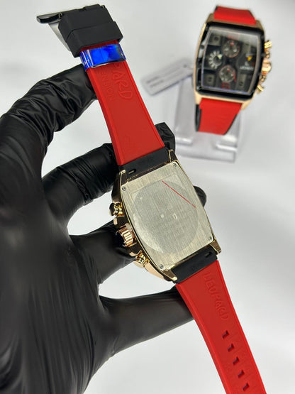 Leopard Luxury Chronograph Silicone Strap Watch