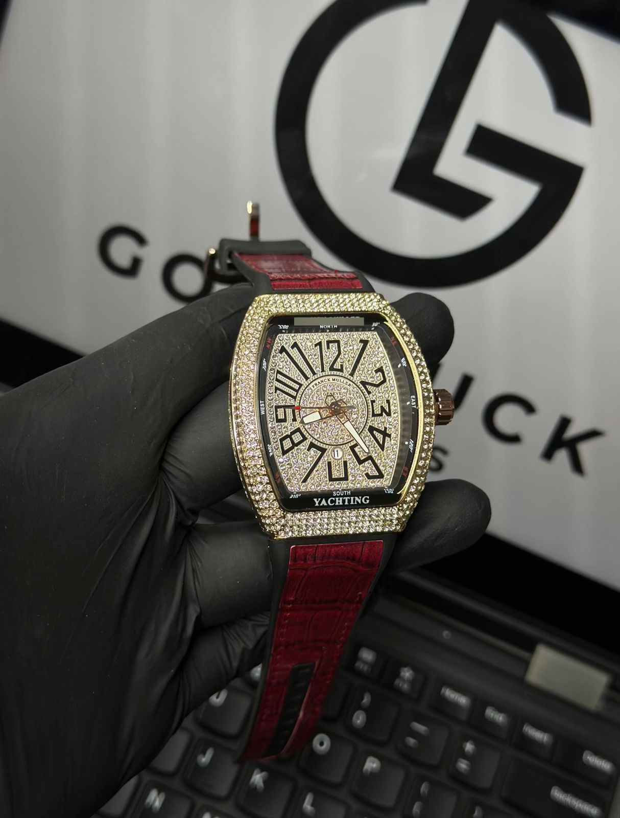 FM Elegance Series - Leather & Stone Watch